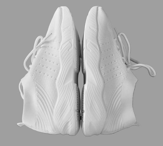 Women’s Fashion Sneakers - Lace Up, Platform Shoes - White - Free Delivery