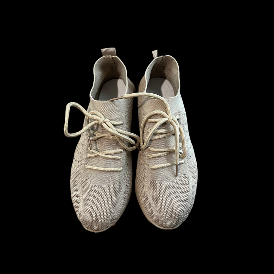 Women’s Fashion Sneakers - Lace Up, Platform Shoes - Beige - Free Delivery