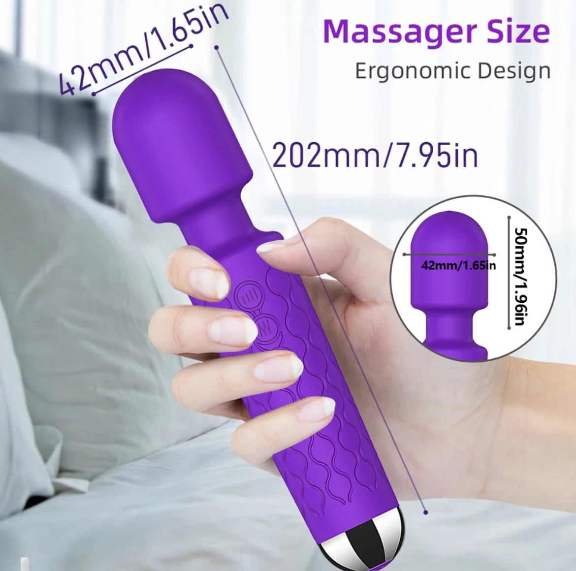 Rapid Orgasm | Vibrators | Vibrator Wand | Sex Toys [Clit Stimulator Vibrators] Vibrator for Woman | Sex Toy | Body Massager | Gifts for Women | 20 Modes & 8 Speeds of Pleasure | Safe,Quiet | Adult Sex Toys