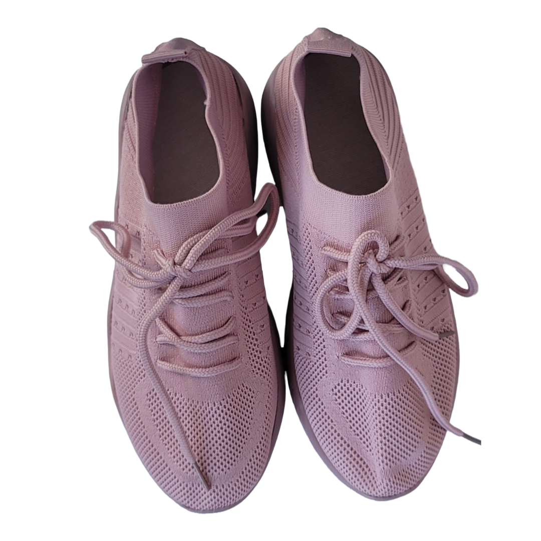 Women’s Fashion Sneakers - Lace Up, Platform Shoes - Pink - Free Delivery